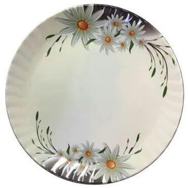 Round Coating Crockery Melamine Plates, For Home, Pattern : Printed