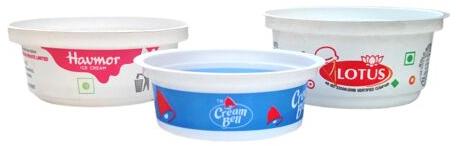 Plastic Printed Ice Cream Cup, Size : 30ml, 35ml, 40ml, 45ml, 50ml, 55ml, 60ml, 70ml, 80ml, 90ml