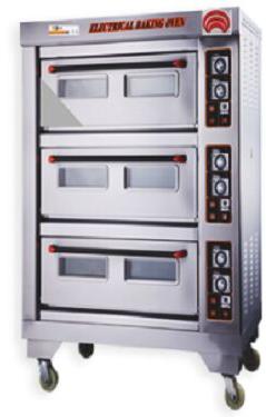 Three Deck Six Trays Electric Baking Oven