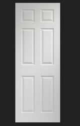 Polished White Decorative HDF Door, Pattern : Plain