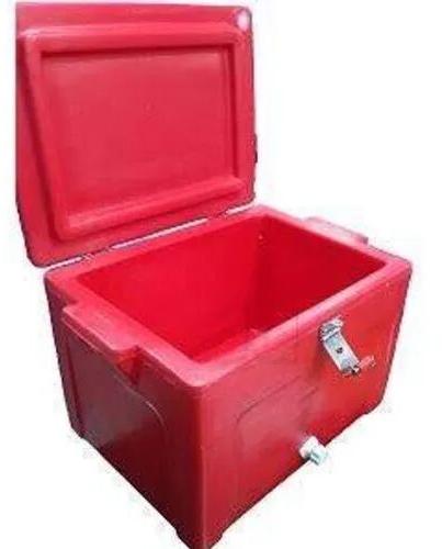 Plastic Ice Box, Color : Red