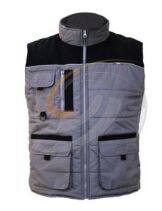 Sleeve Less Body Warmer, for Reflective Piping, Vislon zipper, Color : Grey, Black 