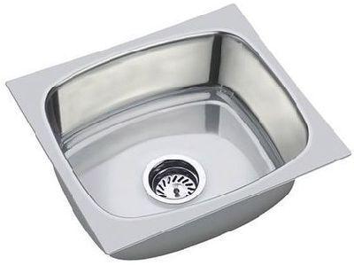 Square Stainless Steel Kitchen Sink, Color : Silver