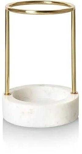 Transparent Overseas Plain Marble Brass Toothbrush Holder, Shape : Cylindrical