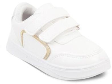 Kittens Plain Kids White Sneaker Shoes, Size : 26-31