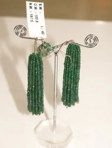 Emerald Faceted Beads