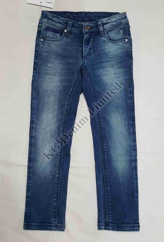 Regular Fit Faded Blue Boys Denim Jeans, Occasion : Casual Wear