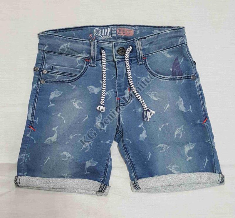 Boys Denim Shorts, Color : Blue