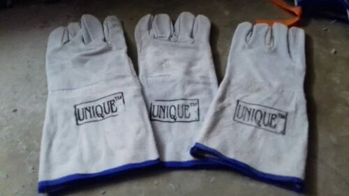 Leather gloves, Size : Free Size