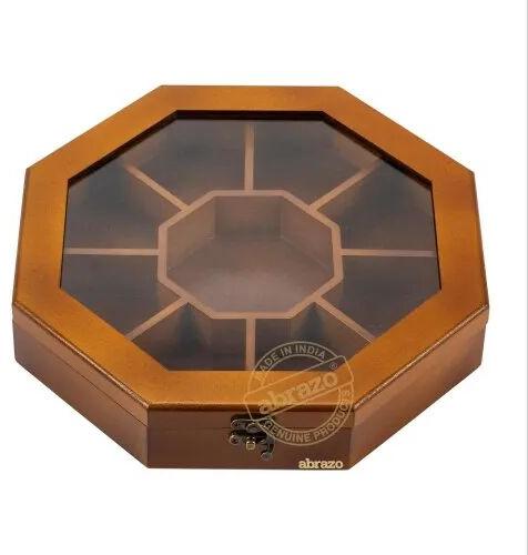 Round Wooden Dry Fruit Box