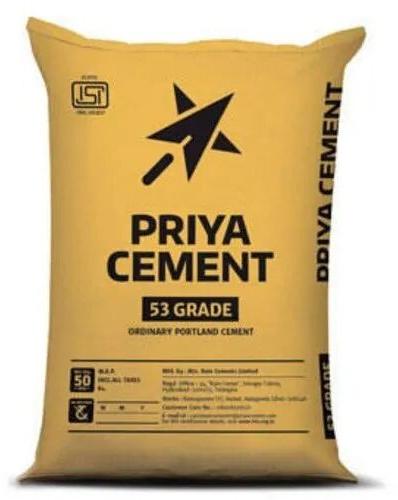 Priya Cement, Packaging Type : HDPE Sack Bag