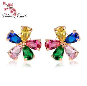 Cubic Zircon Stud Earrings