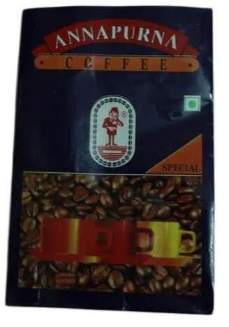Printed Plastic Coffee Packaging Pouch, Color : Black