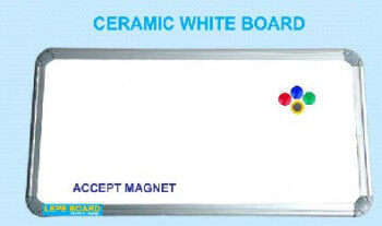 Aluminium Ceramic white board, for Writing Display, Feature : Crack Proof, Durable, Easy To Fit, Eco Friendly