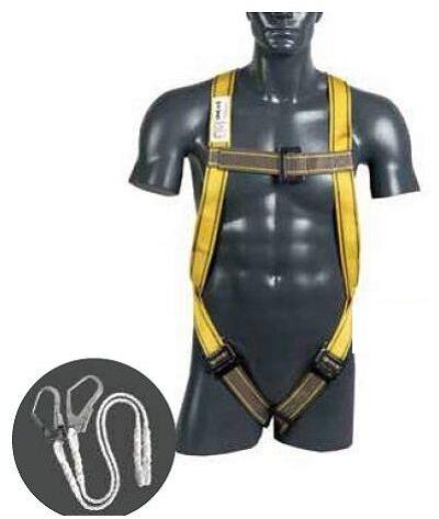 Polyester Unicare Safety Harness, Color : Yellow Grey