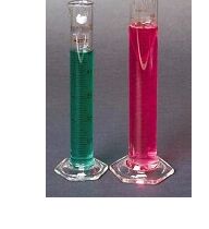 Glass Cylinders with Hex Base Single Metric Scale - Capacity: 10 ML