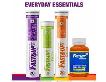 Fast&Up Everyday Essentials Bundle - (Promega-3, Vitalize, Fortify, Charge)
