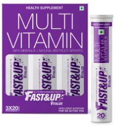 Fast&Up Vitalize - Pack of 3 Tubes Orange Flavour Multivitamins tablet