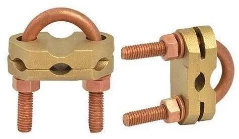 Copper Earthing Clamp, Color : Silver