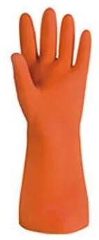 Plain Rubber safety gloves, Size : 25 cm