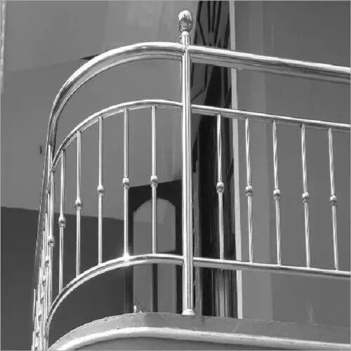 SS Steel Balcony Railing, Color : Silver