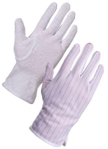 Polyester Anti Static Gloves, Color : White