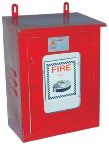 AAAG Mild Steel Single Hose Cabinet, for Fire Safety, Size : 15inch*10inch*5inch(LXWXH)