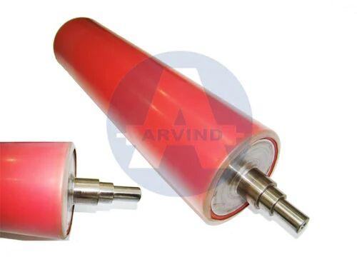 Rubber Teflon coated rollers, Color : Red