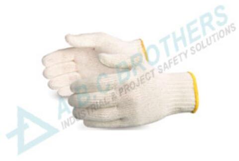 White Knitted Gloves, for Automobile, Mining, Fishing, Packaging, Handling