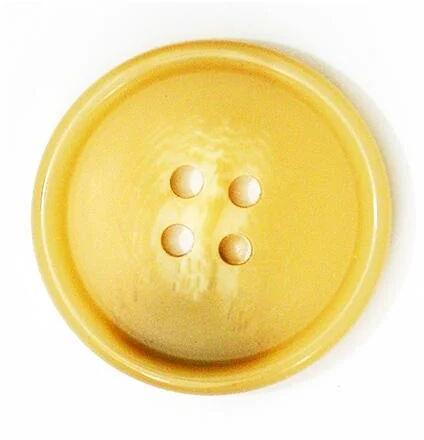 Yellow Round Shirt Mould Button, for Garments