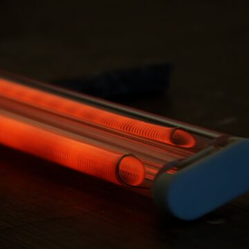 twin tube medium wave infrared heater