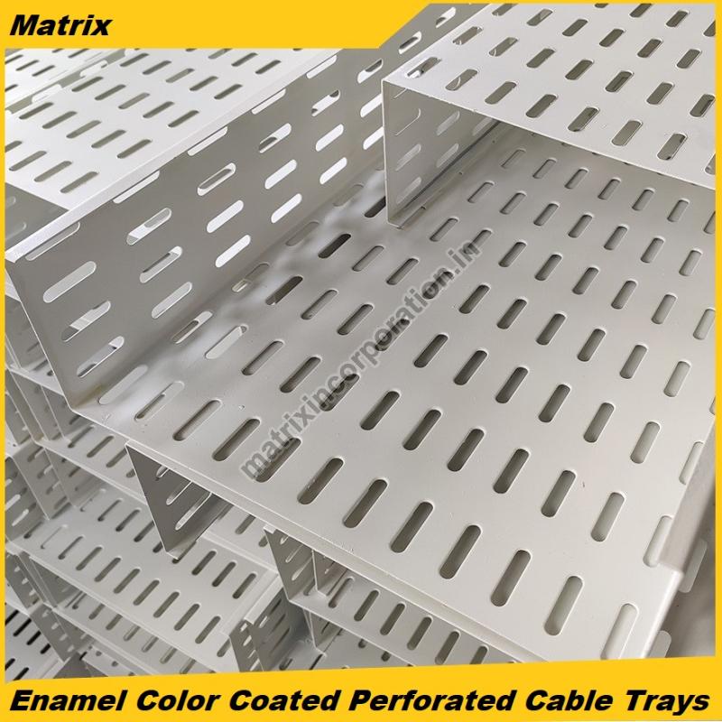 Enamel Coated Perforated Cable Tray, Certification : ISI Certified