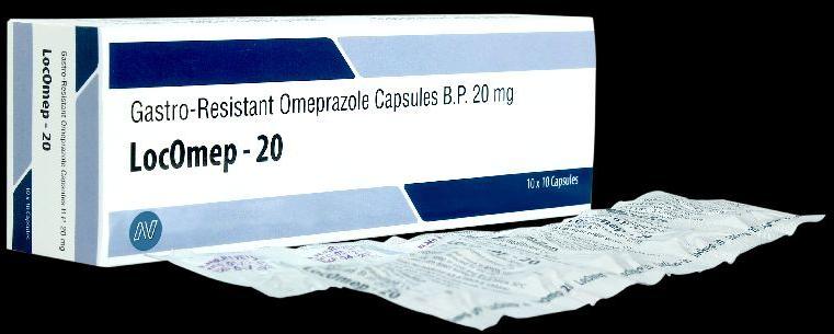 Locomep Omeprazole Capsules, for Pharmaceuticals, Gender : Unisex