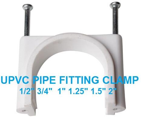 UPVC Pipe Fitting clamp, Color : White