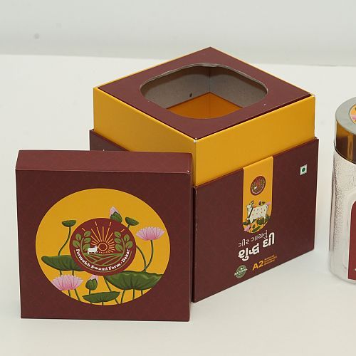 Brown Paper Small Ghee Packaging Box, Feature Superior Quality