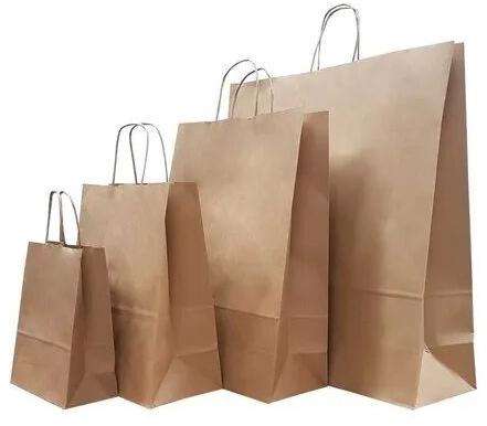 Paper Carry Bag, Color : Brown