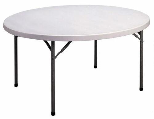 White Plastic round table