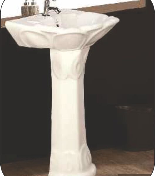 Wash Basin, Size : 515 x 410 x 915 mm