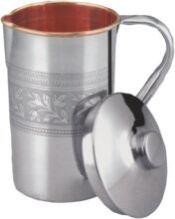 Steel Copper Embossed Water Jug