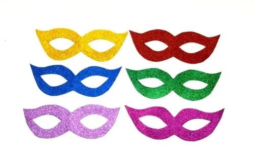 Glitter foam sheets Carnival Eye Mask, Color : Multi