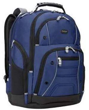 Plain Polyester College Backpack, Color : Blue Black