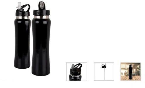 Stainless Steel Sipper Bottle, Color : Black