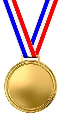 Round Gold Plated Sports Medal