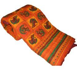 Jaipur Kantha Work Cotton Quilt, for Home Use, Hotel Use, Technics : Machinemade