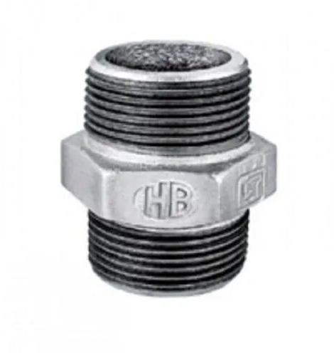 Threaded GI Hex Nipple, for Plumbing Pipe, Size : 1/2 inch