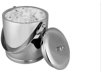 Stainless Steel Ice Container Bucket, Color : Silver