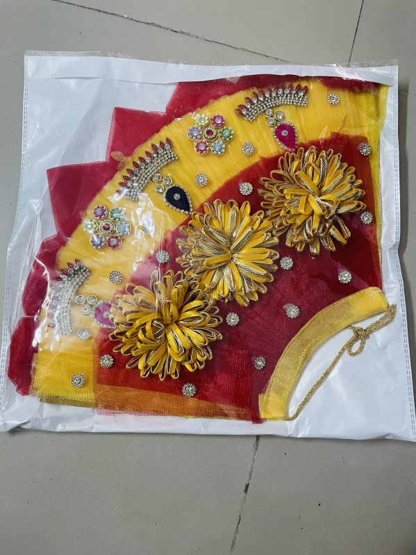 Yellow APB Designer Durga Sets, Size : L, M