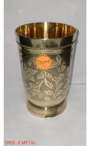 Embossed Brass Glass, Capacity : 400 ml