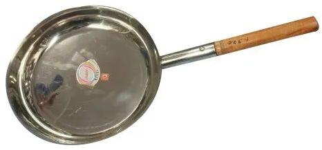 Stainless Steel Fry Pan, Color : Silver