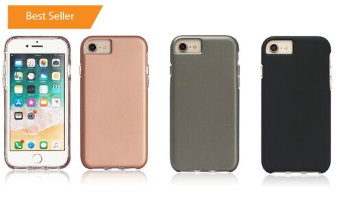 Plastic iPhone 7 Case, Color : Grey, Pink, Black